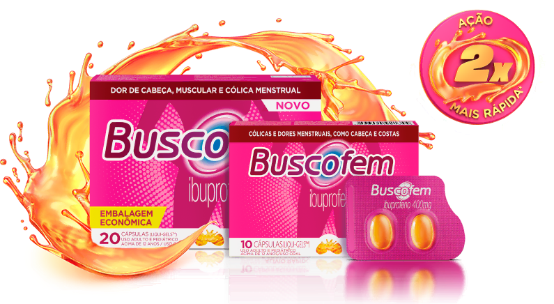 Buscofem: Sua resposta para desconfortos femininos para cólicas e dores de cabeça